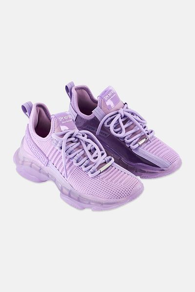 Steve Madden Women Lace Up Casual Sneaker, Lavender