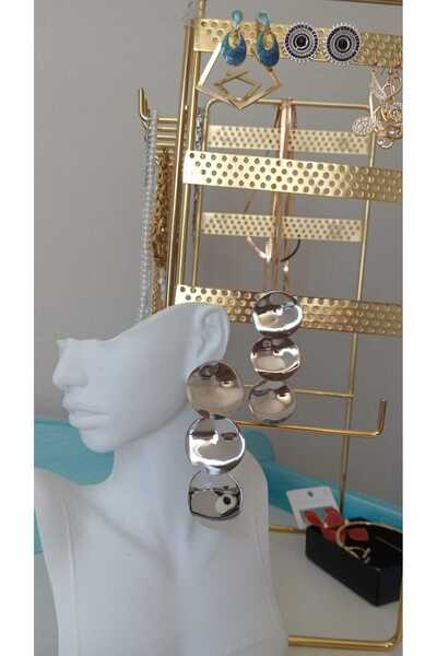 DEROSA JEWELRY&TEXTILES ZARA MODEL MODA ÇELİK KÜPE