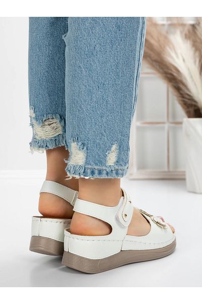 mei Women's Sandals with Low Sole 5GZ18 White | Mei