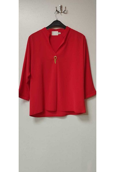 EVRA V-Neck Fakir Sleeve Blouse