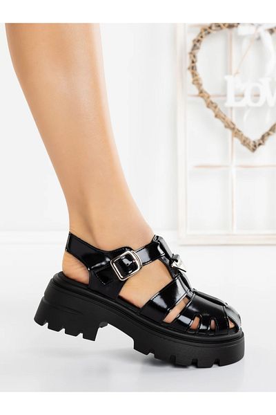 mei Sandale Dama cu Platforma QY6601 Negru | Mei