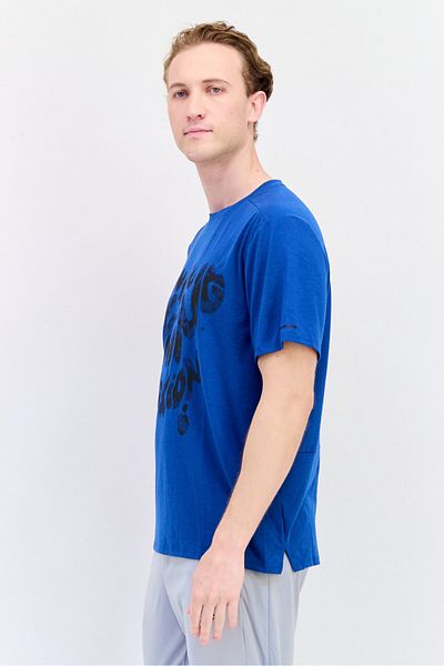 Nike Men Dri-Fit Short Sleeve Running T-Shirt, Blue