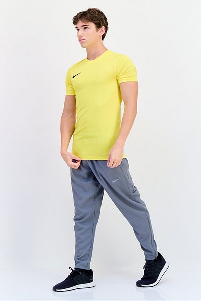 Nike Men Slim Fit Short Sleeve Training T-Shirt, Yellow