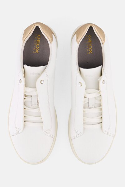 Geox Women D Jaysen Lace Up Casual Shoes, White