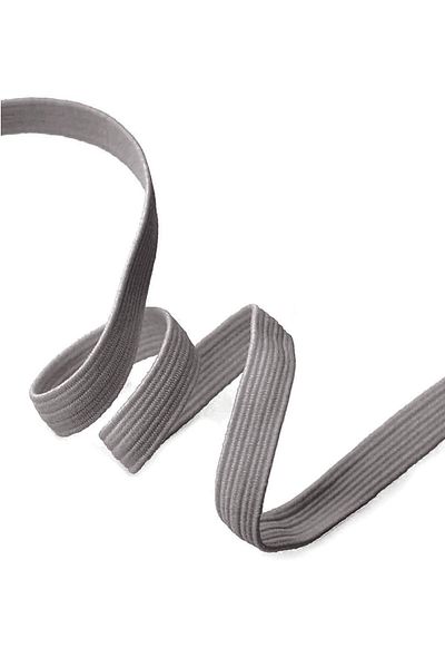 hapshoe Dark Gray 20 mm 5 Mt Durable Hard Flat Elastic Strip Rubber