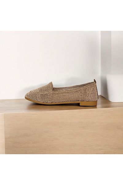 BYRAMSE Knitted Lace Women's Flats Home Flats Office Shoes