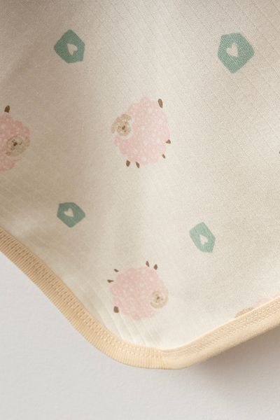 yukobaby bebeğiniz için en doğalı Lamb Pink Natural Cotton 80X90 cm Single Layer Baby Blanket İrm96