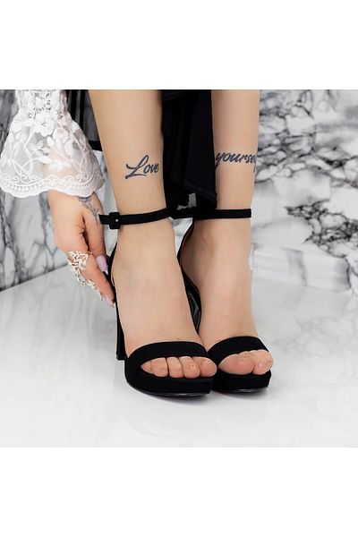 mei Sandale Dama cu Toc gros si Platforma 2BD27 Negru MeI