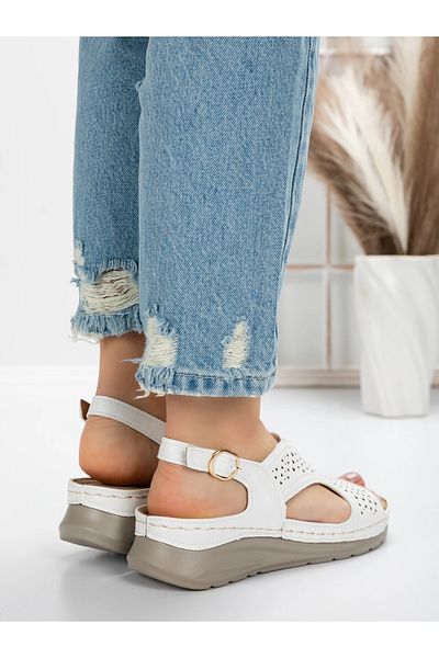 mei Women's Sandals with Low Sole 5GZ29 White | Mei