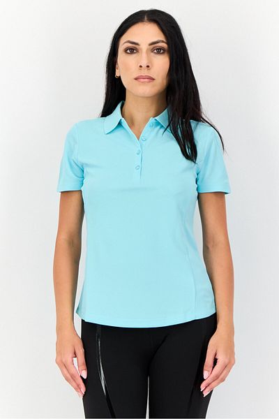 Greg Norman Women Sportswear Fit Short Sleeve Outdoor Polo Shirt, Turquoise