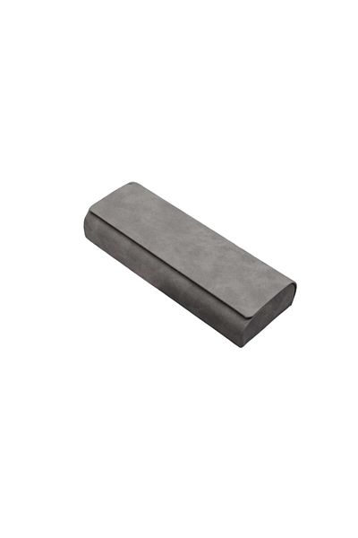 The Casius. Rigid Eyeglasses Case, Velvety Material, Dimensions 15.5 x 6 cm, Gray, The Casius®