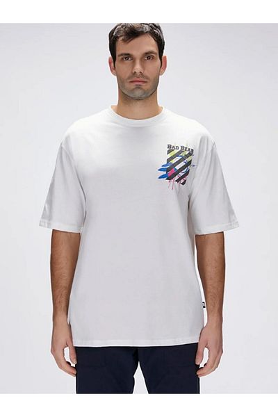 Bad Bear Doxa White Men's Oversize T-Shirt