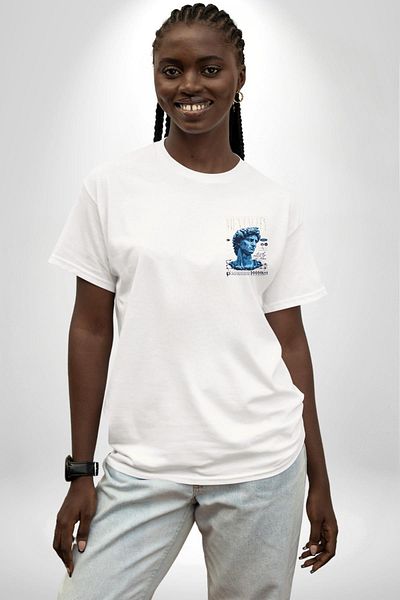 Angemiel Mentalite and Power Mental Heritage Deep Thoughts White Oversize Women Men Front Minimal Printed Tee