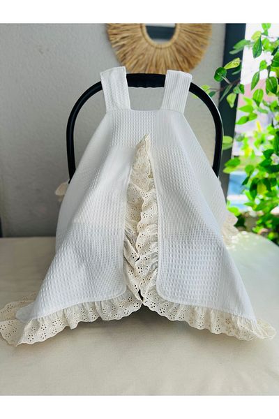 eyma home Κάλυμμα καροτσιού Bohemian Pique Fishtail με βολάν