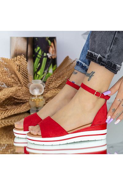 mei Women's Sandals PT23A Red (B38) Mei