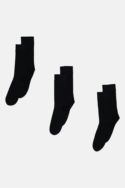 English Laundry Men 3 Pairs Plain Terry Socks, Navy