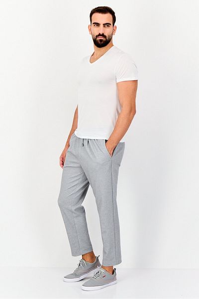 CELIO Men Regular Fit Solid Straight Leg Pants, Grey