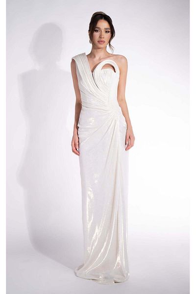 BOGAS Long White Women's Dress Chantela