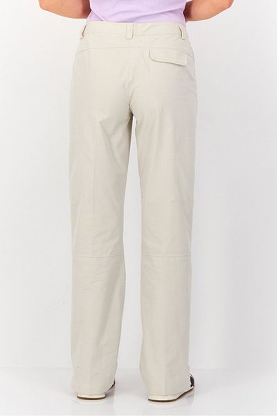 Greg Norman Women Regular Fit Solid Straight Leg Pants, Beige