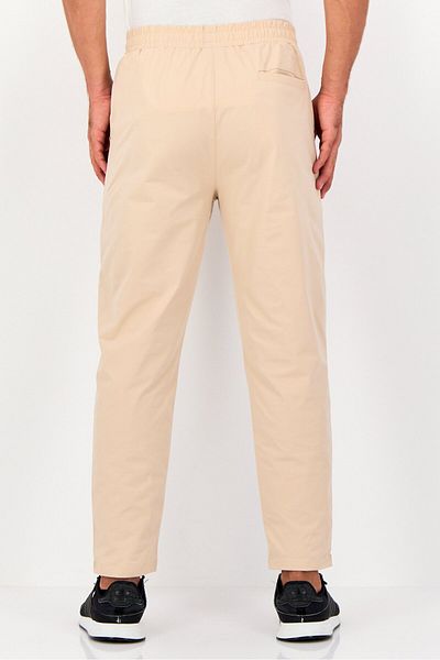 RBX Men Sportswear Fit Plain Outdoor Trackpants, Biege