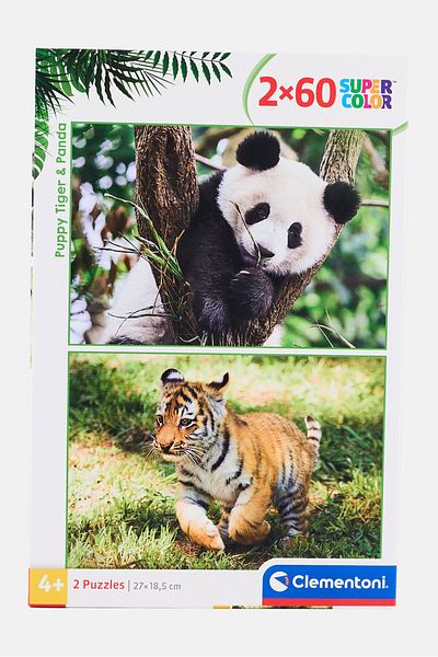 CLEMENTONI 2 in1 Puppy Tiger And Panda Puzzle