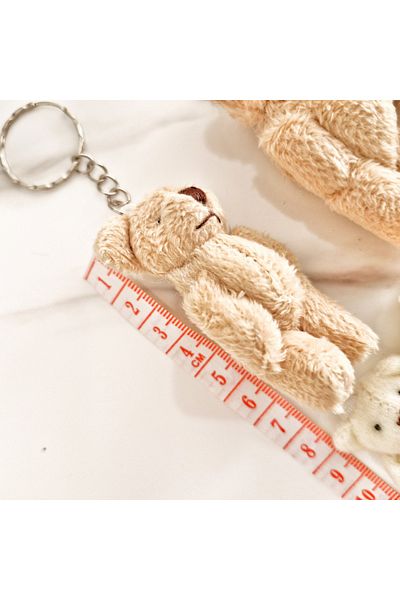 pegu baby collection دمية دب قطيفة مكونة من 15 قطعة، سلسلة مفاتيح، إكسسوارات حقيبة، هدية