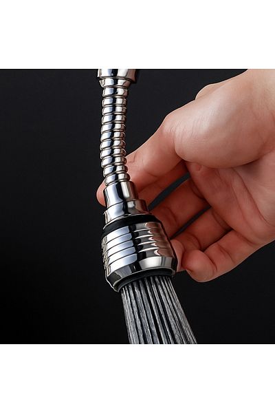 DESIPHON Turbo Flex Flexible Faucet Head 2 Stage Adjustment 360 °   Rotatable Water Saving Head