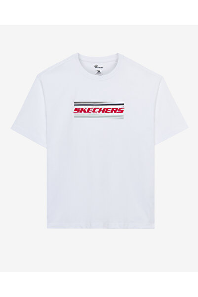 SKECHERS M Heavyweight Graphic Tee T-Shirt Erkek Beyaz Tshirt S2510154-100