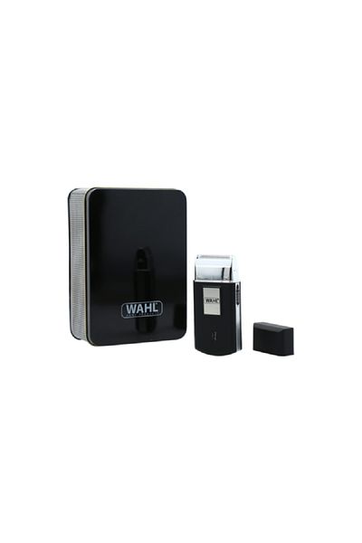 Wahl Cordless and Rechargeable Mobile Travel Shaver with Case Black and Silver Dimensions 6.6 cm
