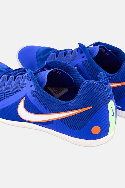 Nike Men Zoom Rival Track Spikes Cleats Lace Up Running Shoes, Blue
