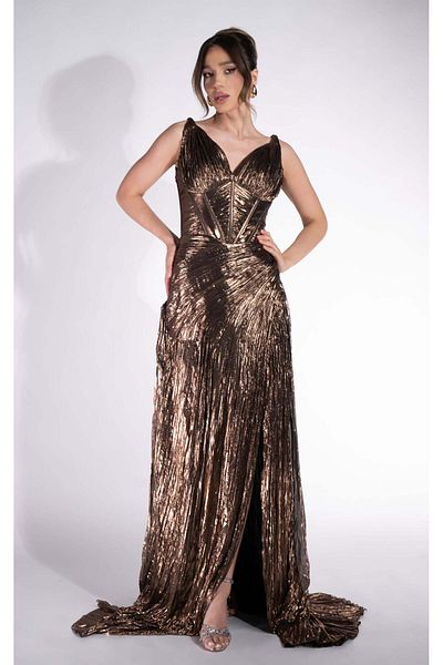 BOGAS Fredrisa Brown Long Women's Dress