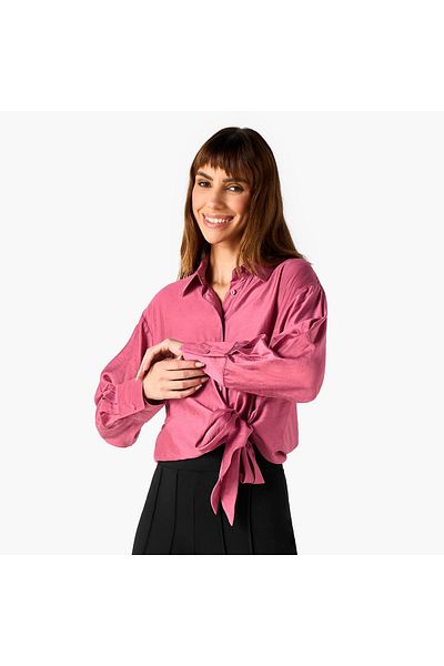 Iconic Regular Fit Knot Detail Collared Shirt