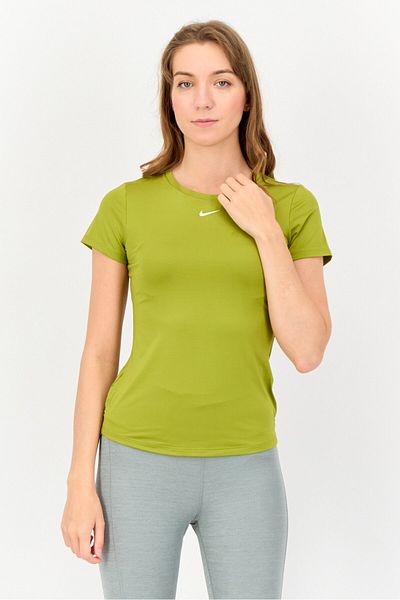 Nike Women Slim Fit Short Sleeves Training Top, Olive