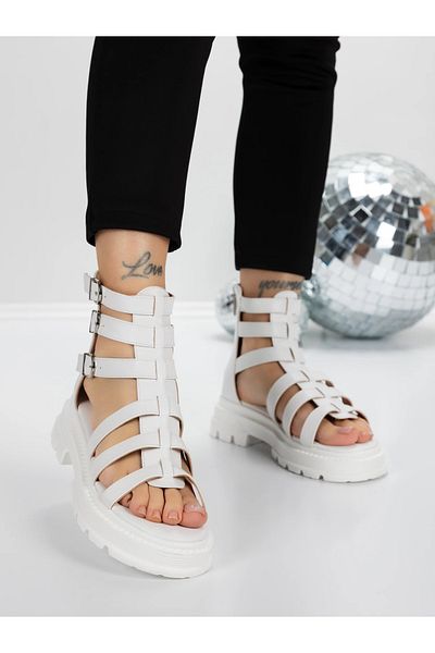 mei Women's Sandals with Low Sole 5HXS11 White | Mei
