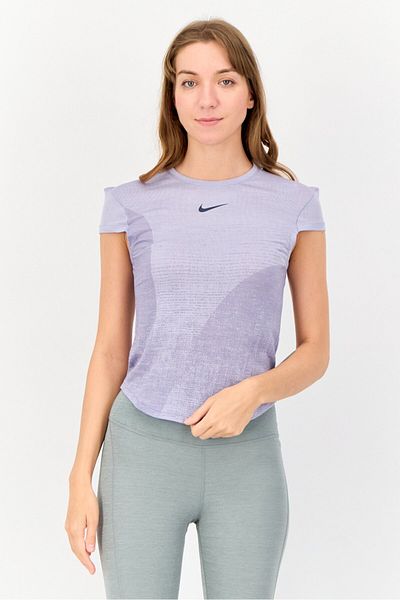 Nike Women Dri-Fit Short Sleeve Running T-Shirt, Levander