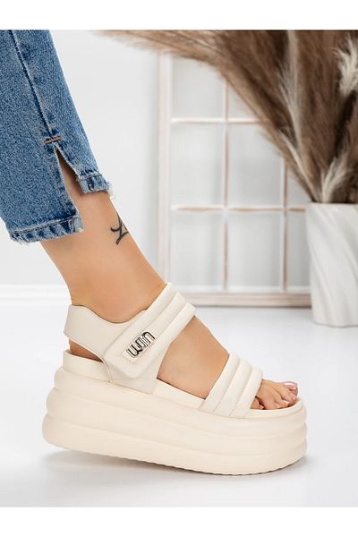 mei Sandale Dama cu Platforma 8577 Bej | Mei