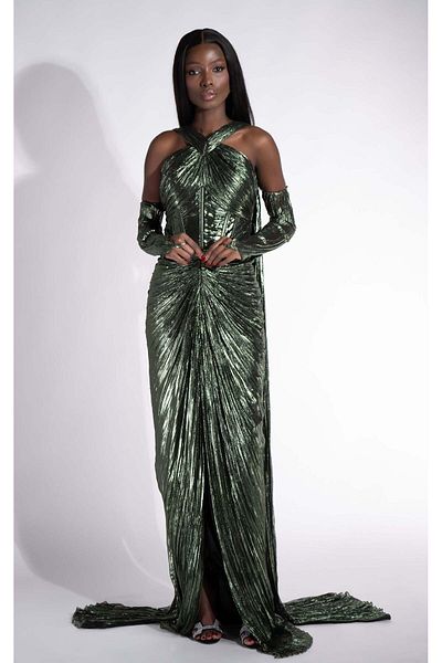 BOGAS Karlyana Green Long Women's Dress