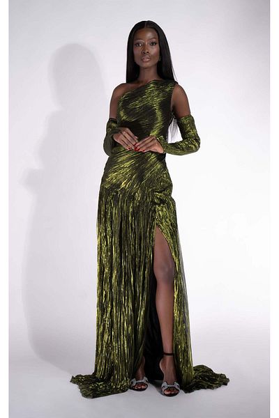 BOGAS Women's Long Green Penye Dress