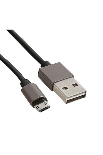Platinet Cablu USB- microUSB reversible plugs, 1 m, negru
