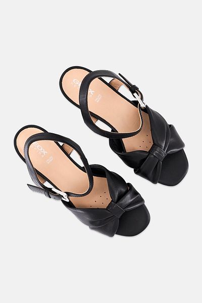 Geox Women D Genziana Adjustable Buckle Sandals, Black