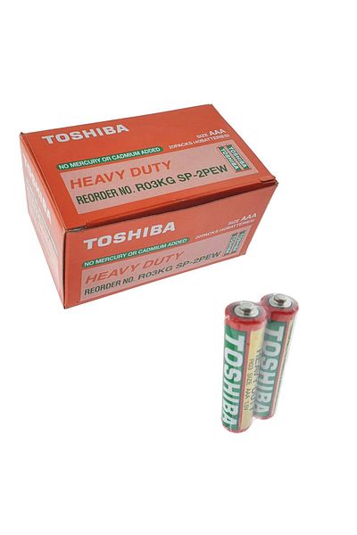 Toshiba Set of 40 AAA batteries, Heavy Duty, R3, 1.5V, wrapped in foil