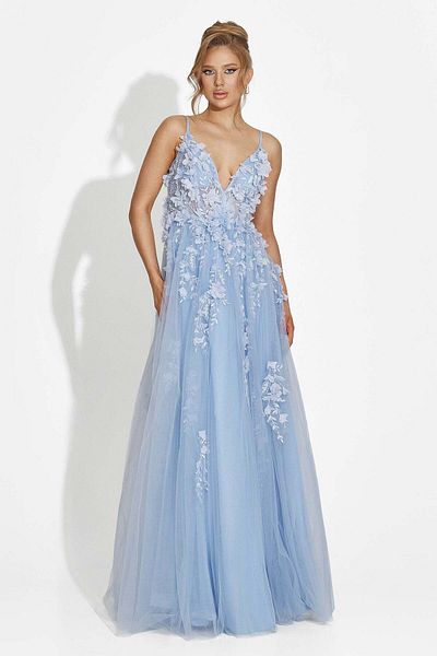BOGAS Long Women's Dress Blue Serina