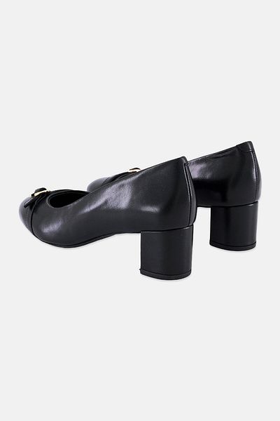 Geox Women D Pheby Leather Slip On Pumps, Black