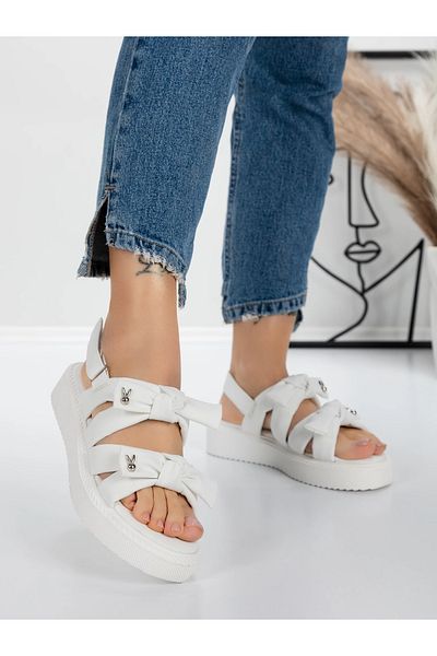 mei Women's Sandals with Low Sole 5H29 White | Mei