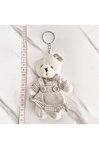 pegu baby collection سلسلة مفاتيح تيدي بير من القطيفة، إكسسوار حقيبة، هدية