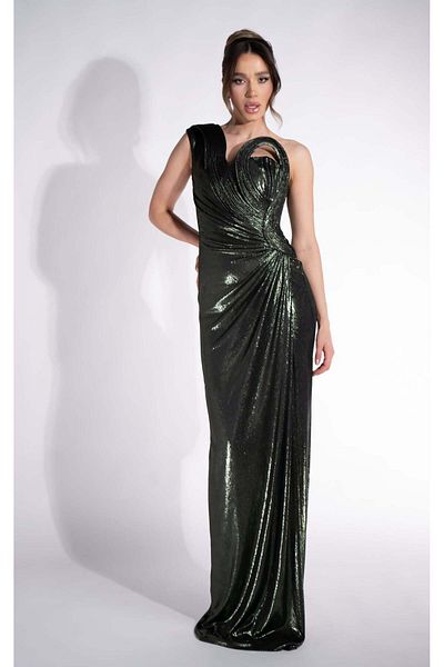 BOGAS Chantela Green Long Women's Dress