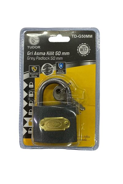 Zayla Tudor 50 mm Short Grey Padlock