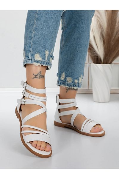 mei Sandale Dama cu Talpa Joasa 5HXS3 Alb | Mei