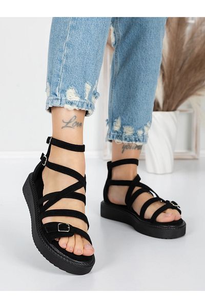 mei Sandale Dama cu Talpa Joasa 5H23 Negru | Mei