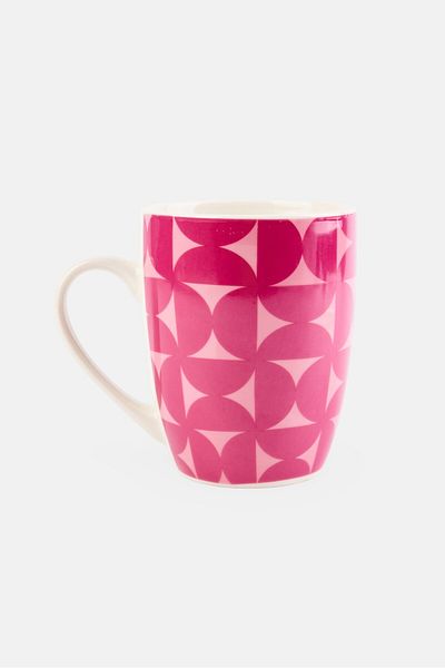 Boltze Ceramic Seventy Geometric Pattern Mug 350 ml, Assorted